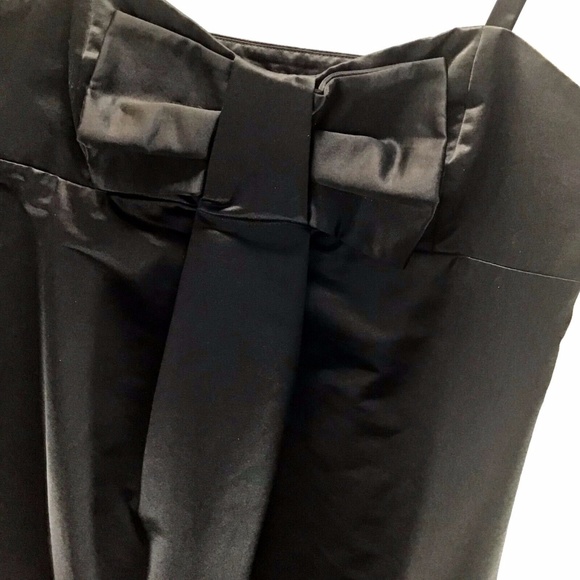 French Connection Black Satin Bow Dress 12 NWT! - Picture 4 of 8